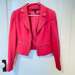 Hot pink jacket!
